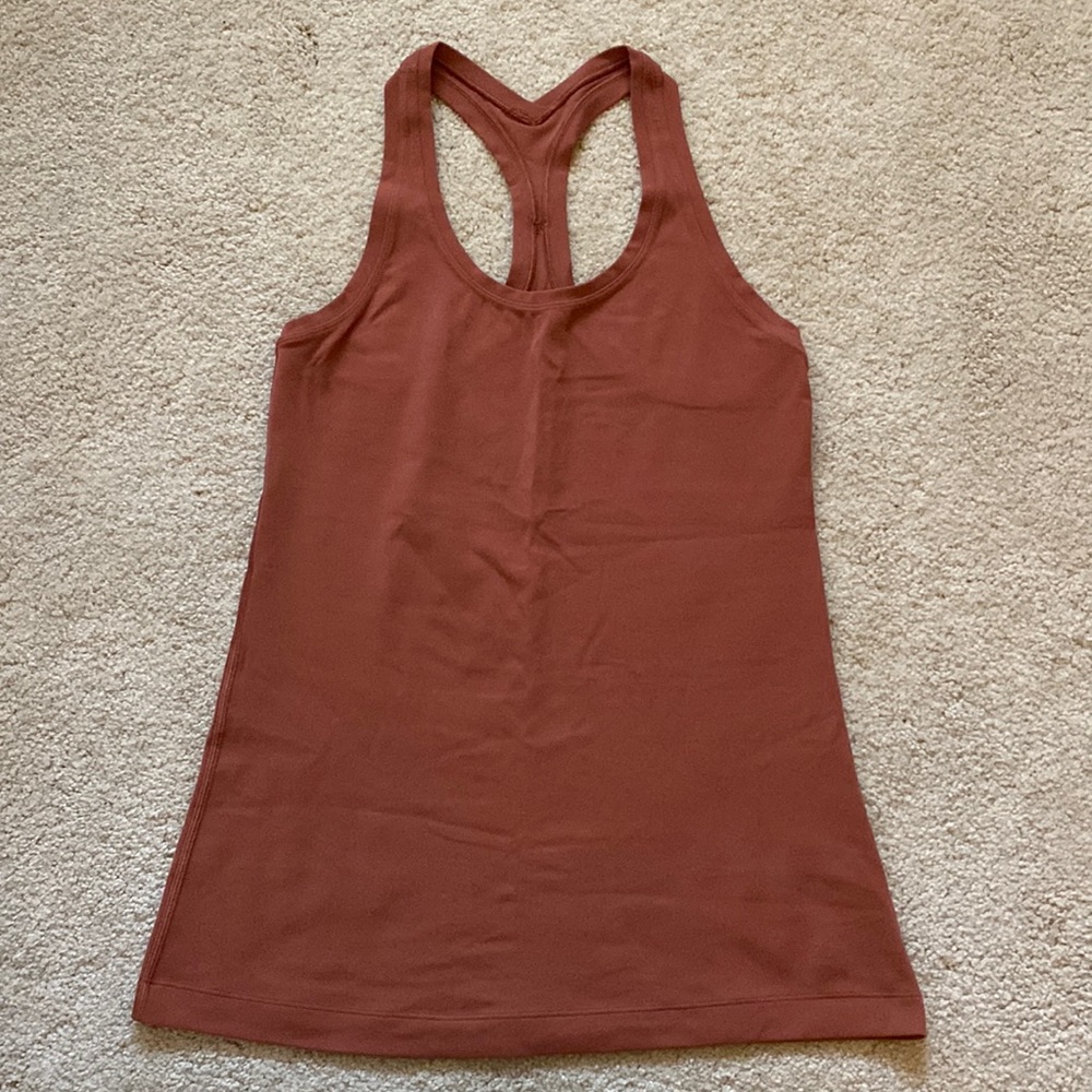 Lululemon Burnt Orange/Brown Razorback Tank